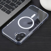 For iPhone 16 GEBEI MagSafe Magnetic Transparent Phone Case(Transparent)