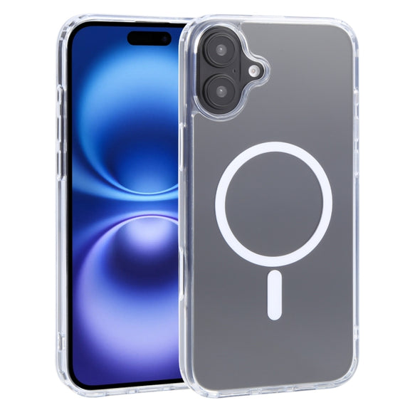 For iPhone 16 GEBEI MagSafe Magnetic Transparent Phone Case(Transparent)