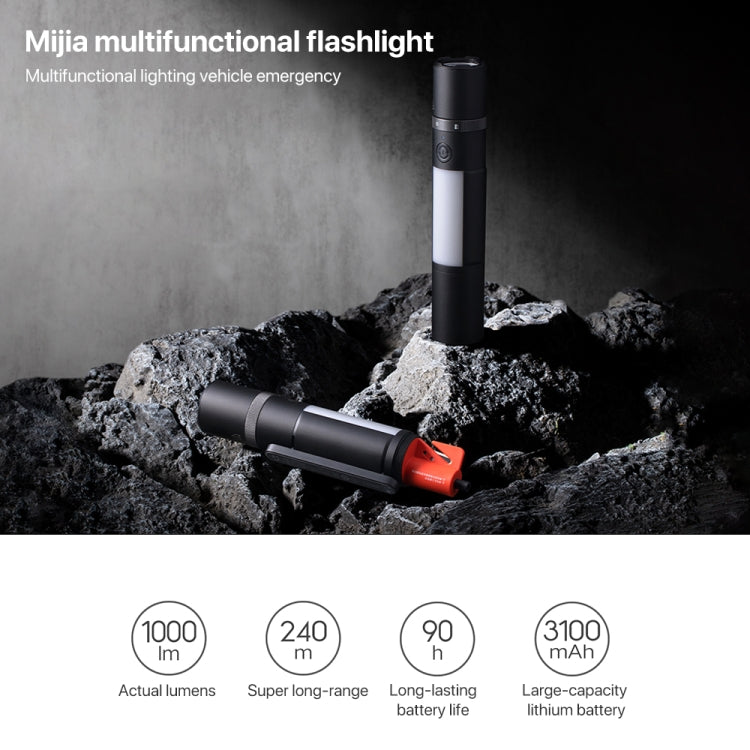 Original Xiaomi Mijia Multifunctional Flashlight 1000LM IPX4 with Side Light(Black) - free shipping - PMC Jewellery - Order now!