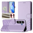 For Samsung Galaxy S25+ 5G Honeycomb Embossing RFID Leather Phone Case(Light Purple) - free shipping - PMC Jewellery - Order now!