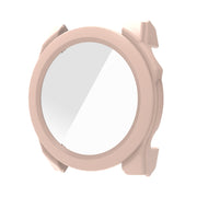 For Garmin Fenix 8 AMOLED 51mm Tempered Glass Film Integrated PC Watch Protective Case(Pink)