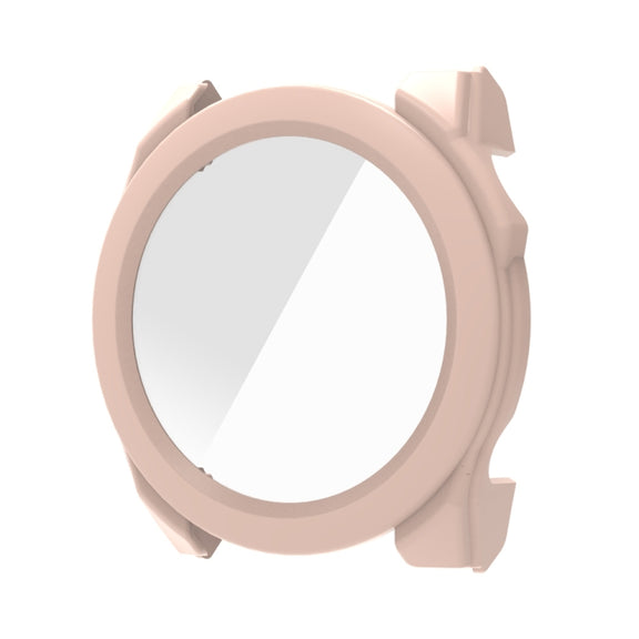 For Garmin Fenix 8 AMOLED 51mm Tempered Glass Film Integrated PC Watch Protective Case(Pink)