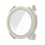For Garmin Fenix 8 AMOLED 51mm Tempered Glass Film Integrated PC Watch Protective Case(Ivory White)