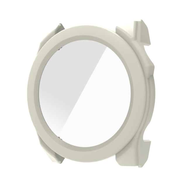 For Garmin Fenix 8 AMOLED 51mm Tempered Glass Film Integrated PC Watch Protective Case(Ivory White)