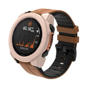 For Garmin Fenix 8 AMOLED 47mm Tempered Glass Film Integrated PC Watch Protective Case(Pink)