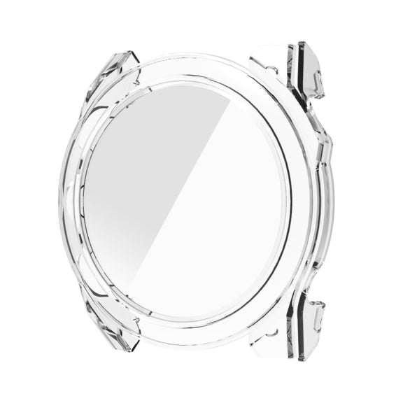 For Garmin Fenix 8 AMOLED 47mm Tempered Glass Film Integrated PC Watch Protective Case(Transparent)