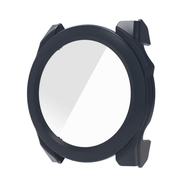 For Garmin Fenix 8 AMOLED 47mm Tempered Glass Film Integrated PC Watch Protective Case(Midnight Blue)