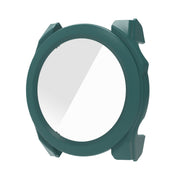 For Garmin Fenix 8 AMOLED 43mm Tempered Glass Film Integrated PC Watch Protective Case(Green)