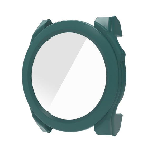 For Garmin Fenix 8 AMOLED 43mm Tempered Glass Film Integrated PC Watch Protective Case(Green)