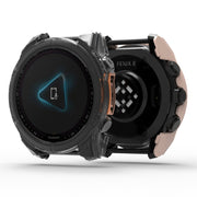 For Garmin Fenix 8 AMOLED 47mm Tempered Glass Film Integrated PC Watch Protective Case(Transparent)