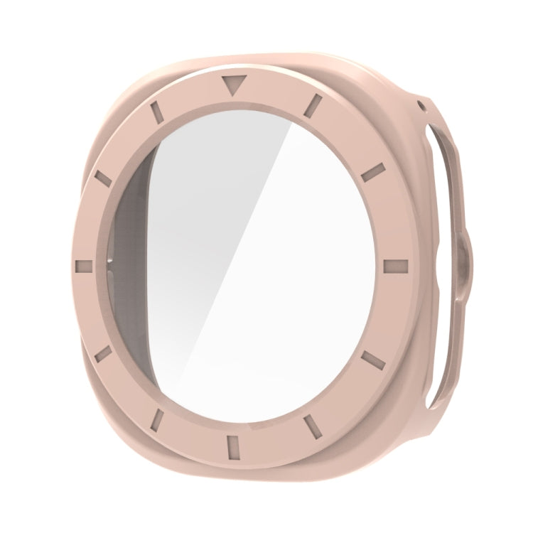 For Samsung Galaxy Watch Ultra 47mm Tempered Glass Film Integrated PC Watch Protective Case(Pink) - Watch Cases by PMC TechLife | Online Shopping South Africa | PMC TechLife | Buy Now Pay Later Mobicred