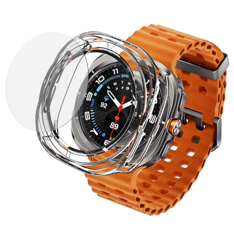 For Samsung Galaxy Watch Ultra 47mm / Ultra 2025 Tempered Glass Film Integrated PC Watch Protective Cover(Green)