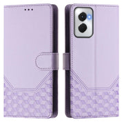 For Motorola Moto G Power 5G 2024 Honeycomb Embossing RFID Leather Phone Case(Light Purple)