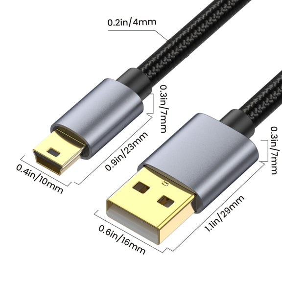For Garmin GPS Receiver High Speed USB2.0 Version Mini 5 Pin Cable, Length:10m