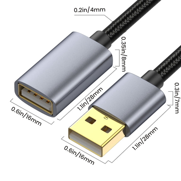 USB2.0 A Male to A Female Extension Data Charging Cable, Length:10m