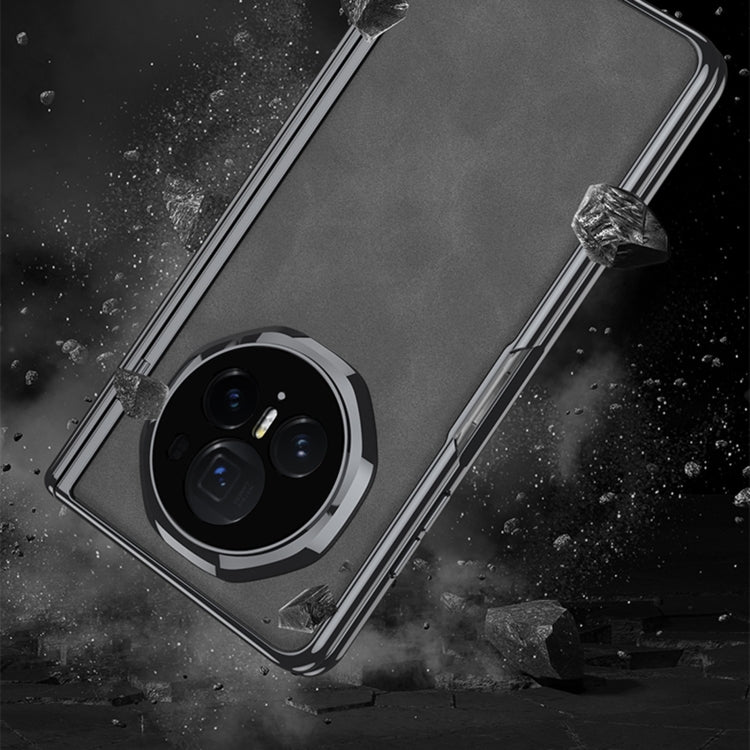 For Honor Magic Vs3 GKK Integrated Magnetic Fold Hinge Leather Shockproof Phone Case(Matte Black)