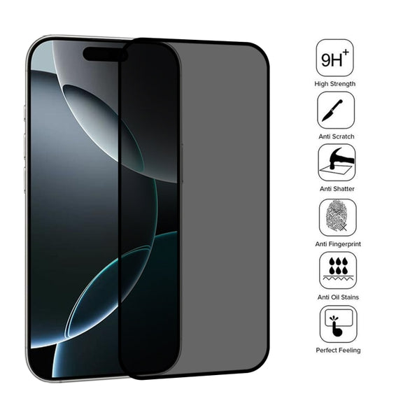 For iPhone 16 Pro 25pcs Full Cover Anti-spy Silk Screen Tempered Glass Film