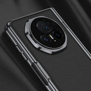 For Honor Magic V3 GKK Integrated Magnetic Fold Hinge Leather Shockproof Phone Case(Sand Gold)