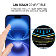 For iPhone 16 25pcs Full Glue Screen Tempered Glass Film