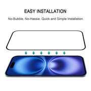 For iPhone 16 25pcs Full Glue Screen Tempered Glass Film