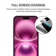 For iPhone 16 Plus 25pcs Full Glue Screen Tempered Glass Film