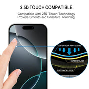 For iPhone 16 Pro 25pcs Full Glue Screen Tempered Glass Film