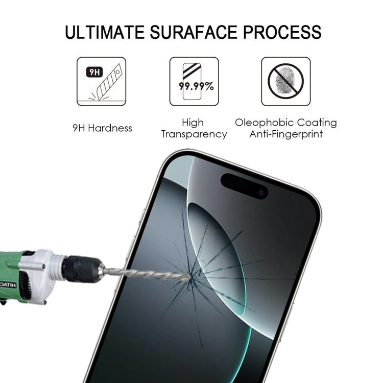 For iPhone 16 Pro 25pcs Full Glue Screen Tempered Glass Film
