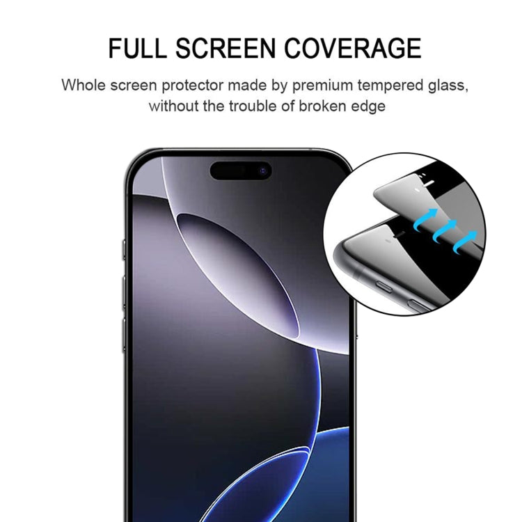 For iPhone 16 Pro Max 25pcs Full Glue Screen Tempered Glass Film