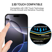 For iPhone 16 Pro Max 25pcs Full Glue Screen Tempered Glass Film