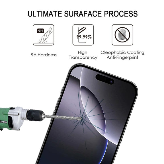For iPhone 16 Pro Max 25pcs Full Glue Screen Tempered Glass Film