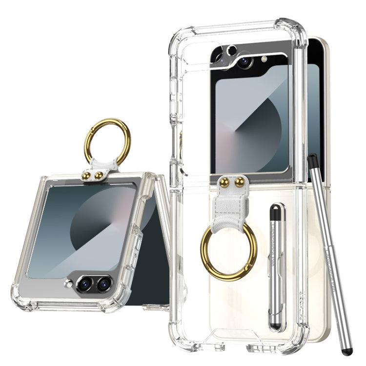 For Samsung Galaxy Z Flip6 / Flip7 FE GKK Airbag Protective Phone Case with Ring & Pen(Transparent) - free shipping - PMC Jewellery - Order now!