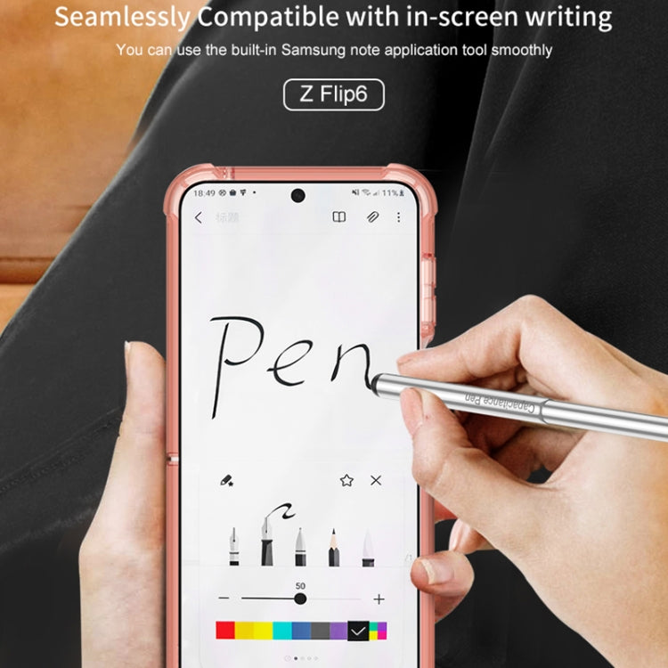 For Samsung Galaxy Z Flip6 / Flip7 FE GKK Airbag Protective Phone Case with Ring & Pen(Transparent) - free shipping - PMC Jewellery - Order now!