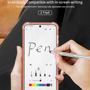 For Samsung Galaxy Z Flip6 / Flip7 FE GKK Airbag Protective Phone Case with Ring & Pen(Pink)