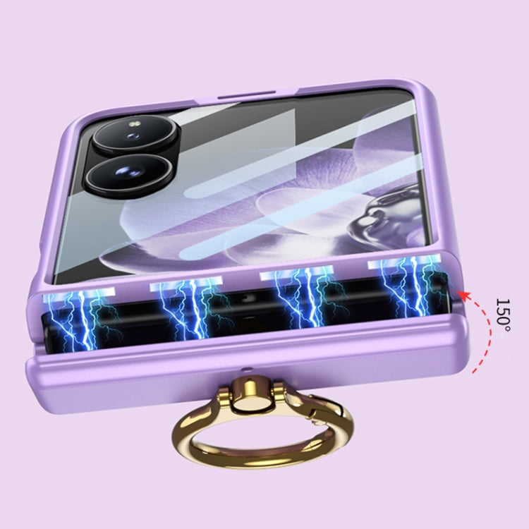 For Xiaomi Mix Flip GKK Integrated Magnetic Hinged Flip Case with Ring Holder(Black) - free shipping - PMC Jewellery - Order now!