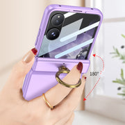 For Xiaomi Mix Flip GKK Integrated Magnetic Hinged Flip Case with Ring Holder(Black)