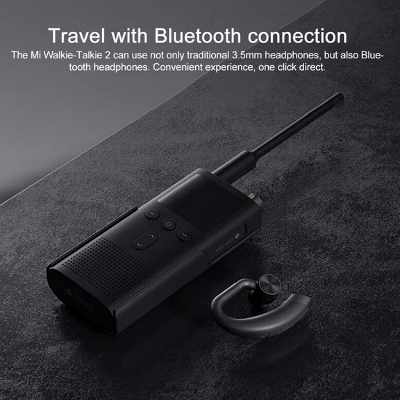 Original Xiaomi IP65 Water-resistant UV Dual Band Walkie Talkie 2(Black)