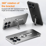 For Redmi K70 Baking Varnish 360 Rotate Holder No Frame PC Phone Case(Blue)