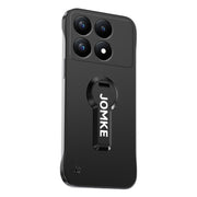 For Redmi K70 Baking Varnish 360 Rotate Holder No Frame PC Phone Case(Black)