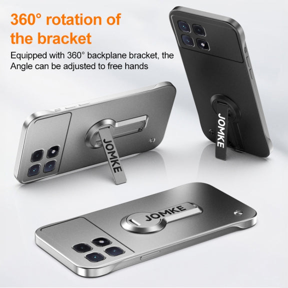 For Redmi K70 Ultra Baking Varnish 360 Rotate Holder No Frame PC Phone Case(Blue)