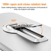 For Redmi K70 Ultra Baking Varnish 360 Rotate Holder No Frame PC Phone Case(Black)