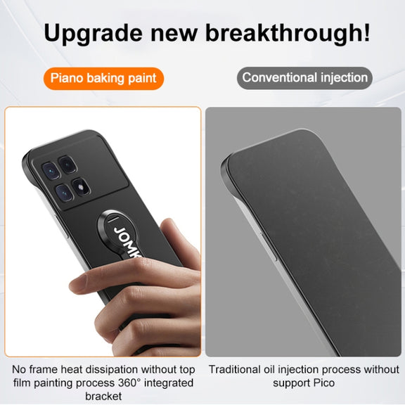 For Redmi K70 Ultra Baking Varnish 360 Rotate Holder No Frame PC Phone Case(Silver)