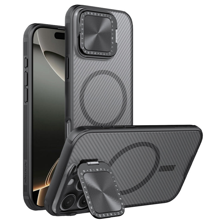 For iPhone 16 Pro NILLKIN CamShield Prop MagSafe Magnetic Translucent PC Phone Case(Black) - free shipping - PMC Jewellery - Order now!