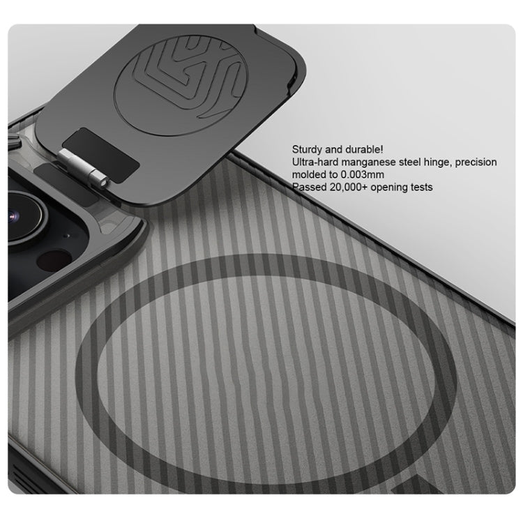 For iPhone 16 Pro NILLKIN CamShield Prop MagSafe Magnetic Translucent PC Phone Case(Black) - free shipping - PMC Jewellery - Order now!