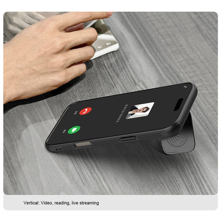 For iPhone 16 Pro Max NILLKIN CamShield Prop Translucent PC Phone Case(Black)