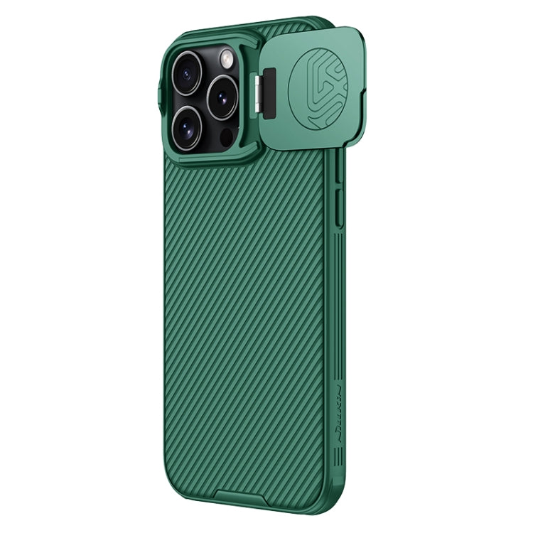 For iPhone 16 Pro Max NILLKIN Black Mirror Prop CD Texture Mirror Phone Case(Green)