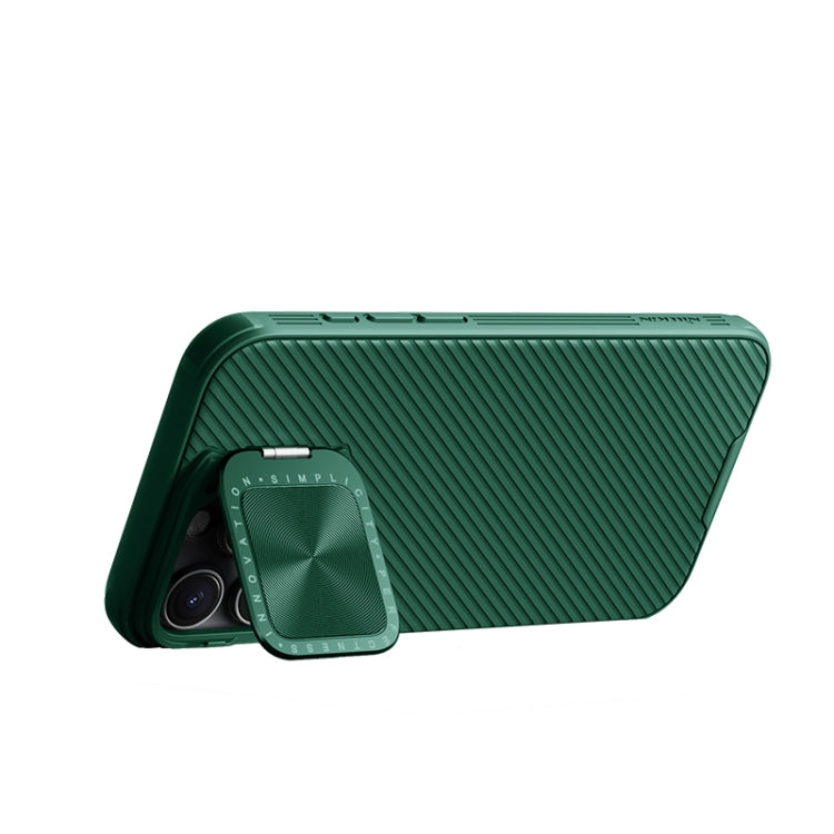 For iPhone 16 Pro Max NILLKIN Black Mirror Prop CD Texture Mirror Phone Case(Green)