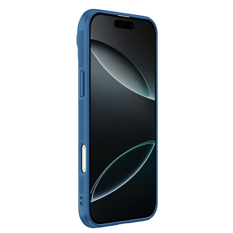 For iPhone 16 Pro Max NILLKIN Black Mirror Prop CD Texture Mirror Phone Case(Blue) - free shipping - PMC Jewellery - Order now!