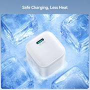 JOYROOM JR-TCG08 GaN PD20W USB-C / Type-C Port Mini Charger, Plug:EU Plug(White)