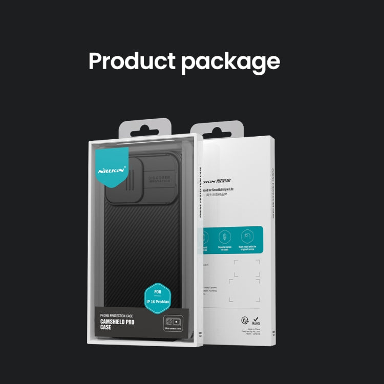 For iPhone 16 Pro Max NILLKIN CamShield Pro PC Phone Case(Black) - free shipping - PMC Jewellery - Order now!