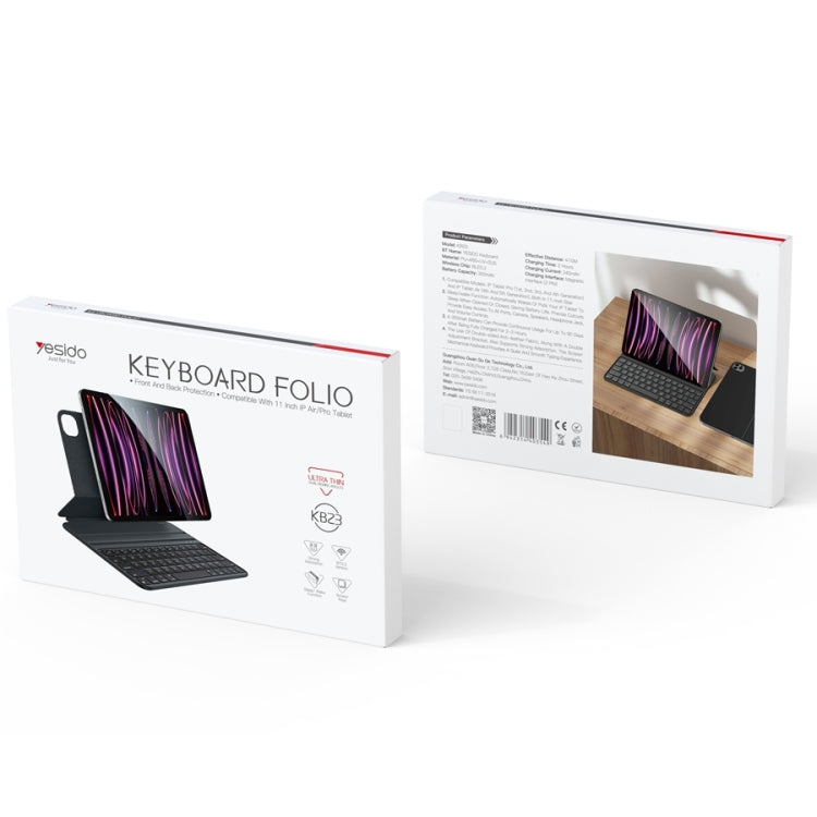 For iPad Pro 11 2022 / Air 10.9 2022 Yesido Dual-sided Clip Magnetic Keyboard Leather Case(Black) - free shipping - PMC Jewellery - Order now!